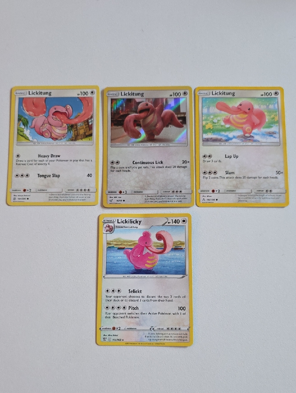 Pokemon Lickitung And Lickilicky Card